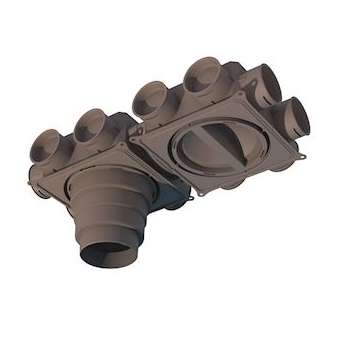 Cdp 12x75h - caisson de distribution plat 12 piquages pour reseaux clip & go|Atlantic clim ventil-ELG464068