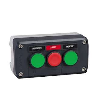Harmony boite - 3 boutons poussoirs D22 - vert /rouge /vert|Schneider Electric-SCHXALD321