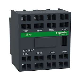 TeSys D - bloc contacts auxiliaires frontaux - 4F+0O - bornes à ressort|Schneider Electric-SCHLADN403