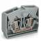 Borne centrale 2C / 2,5 mm² / Gris