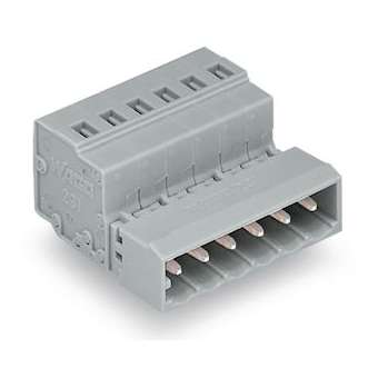 Connecteur mâle Cage Clamp 8 pôles / Pas 5 mm / Gris|Wago contact-WAG231-608