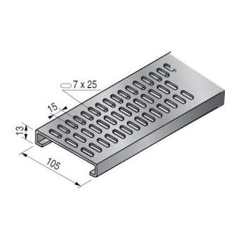 Rail Télex en C, 105mm, 2m, GC|Niedax France-NDX449007