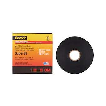 3M Scotch Super 88 Ruban PVC isolant électrique noir 33m x 25mm|3M france-TRM83997