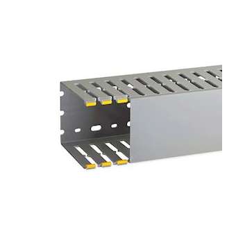 Goulotte de câblage au pas de 20 T1-N 80x100 grise|Iboco-IBOB02573