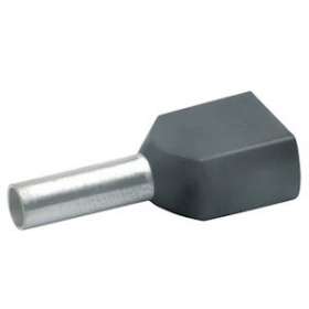 Embout de câblage isolé noir pour 2 fils de 1,5². Longueur:12mm|Klauke-KKE872-12