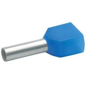 Embout de câblage isolé bleu pour 2 fils de 2,5². Longueur:10mm|Klauke-KKE873-10