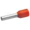 Embout de câblage isolé rouge 1,5mm² - longueur 18mm -selon DIN 46228