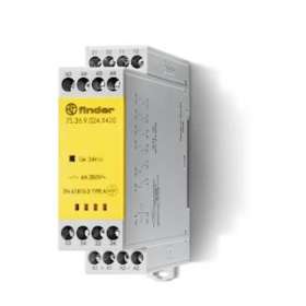 Relais mod contacts guidés 5NO+1NC 6A 24V DC, AgSnO2 + Au, SIL2, à cage|Finder-FID7S3690245510PAS