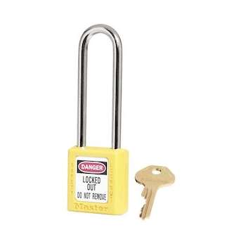 Cadenas Zenex Jaune - Clé différente retenue - Anse 76 mm - Dia 6 mm|Master lock europe-SKP410LTYLW