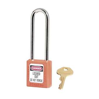 Cadenas Zenex Orange - Clé différente retenue - Anse 76 mm - Dia 6 mm|Master lock europe-SKP410LTORJ