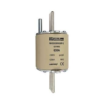 Fusible standard DIN taille NH3 - gG - 630A - 500V - Percuteur|Mersen ( ex ferraz shawmut )-FEZQ219802