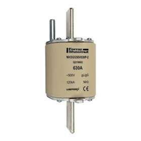Fusible standard DIN taille NH3 - gG - 630A - 500V - Percuteur|Mersen ( ex ferraz shawmut )-FEZQ219802