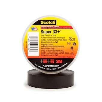 3M Scotch Super 33+ Ruban isolant électrique haute perf. noir 33m x 19mm|3M france-TRM80282
