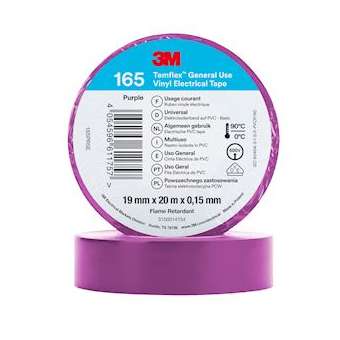 Temflex 165 Ruban d'isolation électrique 20m x 19mm Viole|3M france-TRM80573N