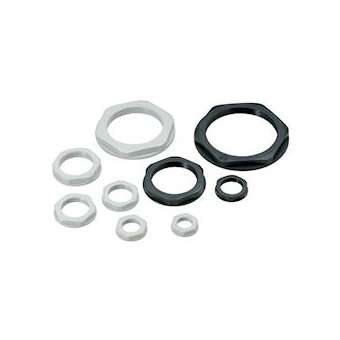 Ecrou en polyamide avec collerette Pg 7 noir (RAL 9005)|Cembre-CMB1142007N