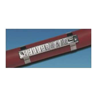 Rail pour repères en inox prémarqués, taille 46 x 11 mm, jeu de 10 pieces|HellermannTyton-HNE54001046