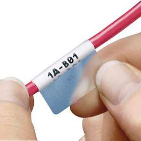 Etiq.autoprotégée blanche,19,1x38,1mm,dia.8,1mm max,imp.Laser/Jet encre,Cdt.2500|Panduit Composants Industriels-PNUS075X150YAJ