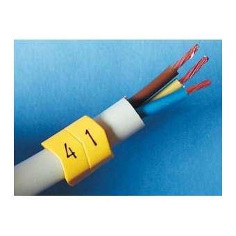 Repère manuel type RMS-01 0,35 à 1 mm² '0' jaune|Cembre-CMB59344-0