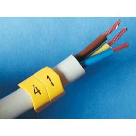 Repère manuel type RMS-01 0,35 à 1 mm² '0' jaune|Cembre-CMB59344-0
