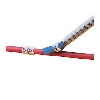 Repère bague 2 à clipser,30 par applicateur,diam.4,8à5,8mm,Sachet de 300,Cdt.1|Panduit Composants Industriels-PNUPCA18-2