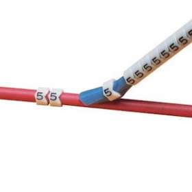 Repère bague 1 à clipser,30 par applicateur,diam.4,8à5,8mm,Sachet de 300,Cdt.1|Panduit Composants Industriels-PNUPCA18-1
