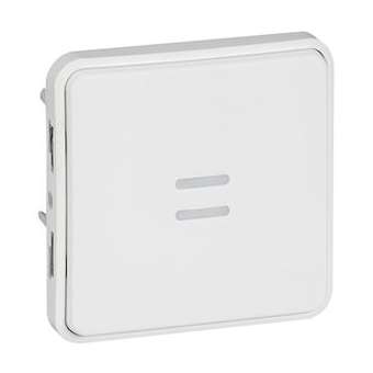Poussoir étanche NO lumineux Plexo composable IP55 10A blanc Artic antimicrobien|Legrand-LEG070732