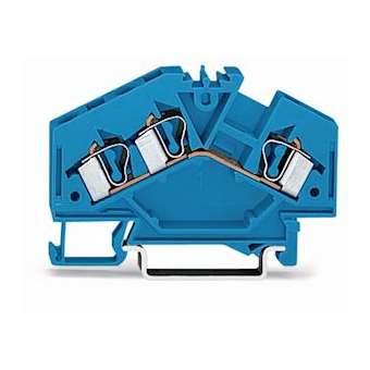 Borne de passage 3C / 4 mm² / CFMC / Bleu|Wago contact-WAG281-651