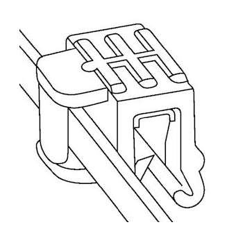 Lanière de fixation pour bord de tôle 200 x 4.6 mm en PA66HIRHS noir - T50REC22|HellermannTyton-HNE15600576