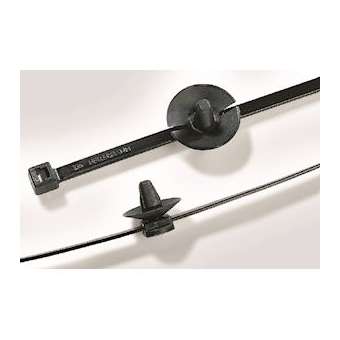 Lanière de fixation 145x3.4 mm à pied ancre D 6.5 mm en PEEK beige - PT2AP3SFT6|HellermannTyton-HNE15601146