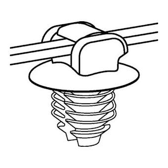 Lanière avec pied sapin 200x4.6mm Dtrou 8 à 8.5mm en PA66HS+W noir- T50ROSFT8GS|HellermannTyton-HNE15601484