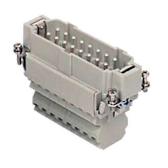 Insert mâle double lame de pression 16P+T 16A 500V gabarit 77.27|Ilme-IL1CSSM16