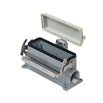 Embase saillie 1 levier V-TYPE 1 entrée M20 + couvercle plastique -gabarit 57.27|Ilme-IL1JMVP10LP20