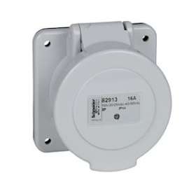 PratiKa - socle de prise industrielle droite - 32 A - 2P - 40-50 V CA - IP44|Schneider Electric-SCH82917