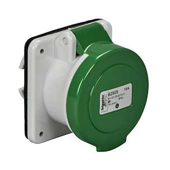 PratiKa - socle de prise industrielle droite - 16 A - 2P - 20-25 V CA - IP44|Schneider Electric-SCH82905