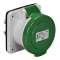 PratiKa - socle de prise industrielle droite - 16 A - 2P - 20-25 V CA - IP44
