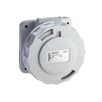 PratiKa - socle de prise industrielle droite - 16 A - 3P - 40-50 V CA - IP67|Schneider Electric-SCH82954