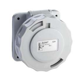 PratiKa - socle de prise industrielle droite - 16 A - 3P - 40-50 V CA - IP67|Schneider Electric-SCH82954