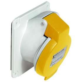 PratiKa - socle de prise inclinée -16A - 3P+T - 100-130 V CA- IP44 - à vis|Schneider Electric-SCHPKF16F414