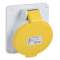 PratiKa - socle de prise industrielle coudée 16 A - 3P+N+T - 100-130 V CA - IP44