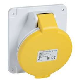 PratiKa - socle de prise industrielle coudée 16 A - 3P+N+T - 100-130 V CA - IP44|Schneider Electric-SCHPKY16F415