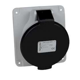 PratiKa - socle de prise industrielle coudée 16 A - 3P+T - 480-500 V CA - IP44|Schneider Electric-SCHPKY16F444