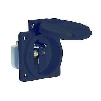 Socle de prise tableau noir USE 250V 2P+T 10/16A IP44 38X38|Bals-BA171120