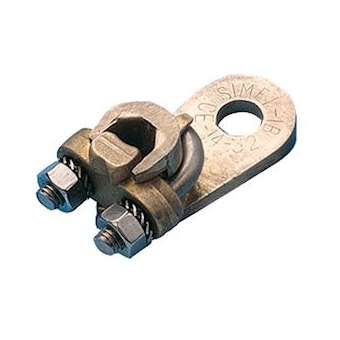 CE 25-120 B D13-Cosse équerre à bride avec étrier bronze-S: 25-120mm²-Born: 13mm|TE Connectivity ( Ex Tyco Simel )-TYS001230