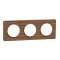 Odace Touch, plaque Wenge avec liseré Alu 3 postes horiz. ou vert. entraxe 71mm