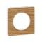 Odace Touch, plaque Bois naturel avec liseré Blanc 1 poste
