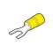 Cosse préisolée fourche jaune (4 à 6 mm²) - Diam. 8 mm en boite