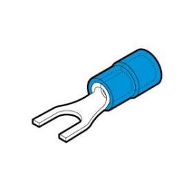 Cosse préisolée fourche bleue (1,5 à 2,5 mm²) - Diam. 8 mm en boite|Cembre-CMBBFU8BP