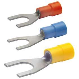 Cosse pré-isolée jaune à fourche section 4 à 6mm² bornage M10|Klauke-KKE650C-10E