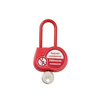 cadenas anse isolee 50mm d.6,2mm clé identique6666|Catu-CATAL-260-6666