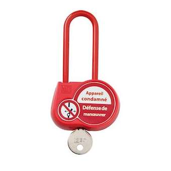 cadenas anse isolee 70mm d.6,2mm clé identique3333|Catu-CATAL-260-S-3333